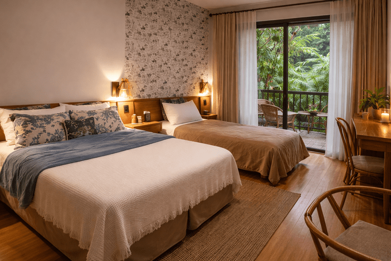Quarto do Hotel Serra Alta — Hospedagem