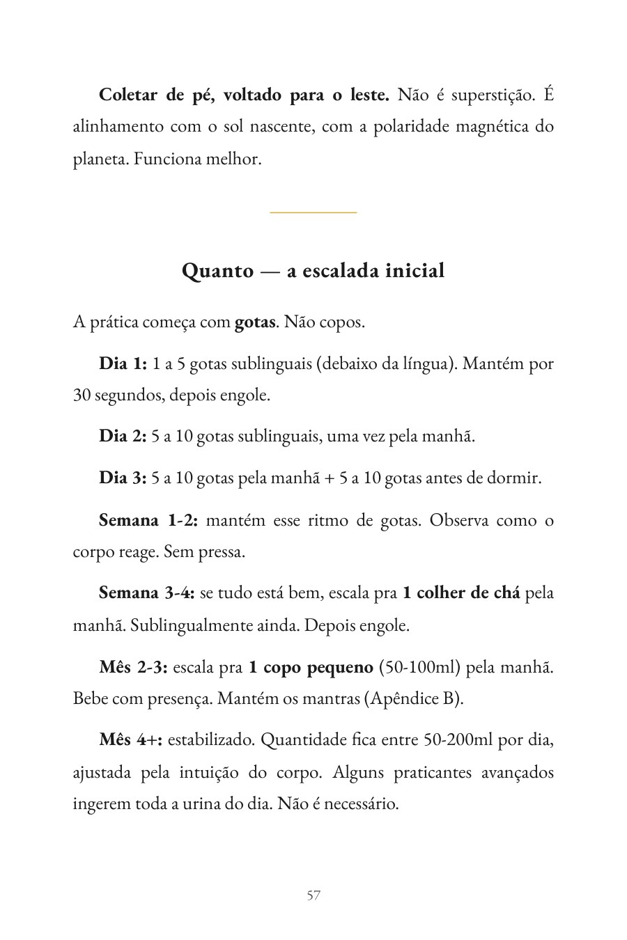 Página interna do livro Shivambu Kalpa — o protocolo da escalada inicial, das gotas ao copo
